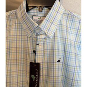 PROPERLY TIED Boys Size Medium (10/12) Plaid Sport shirt , Bamboo Blend NWT $60